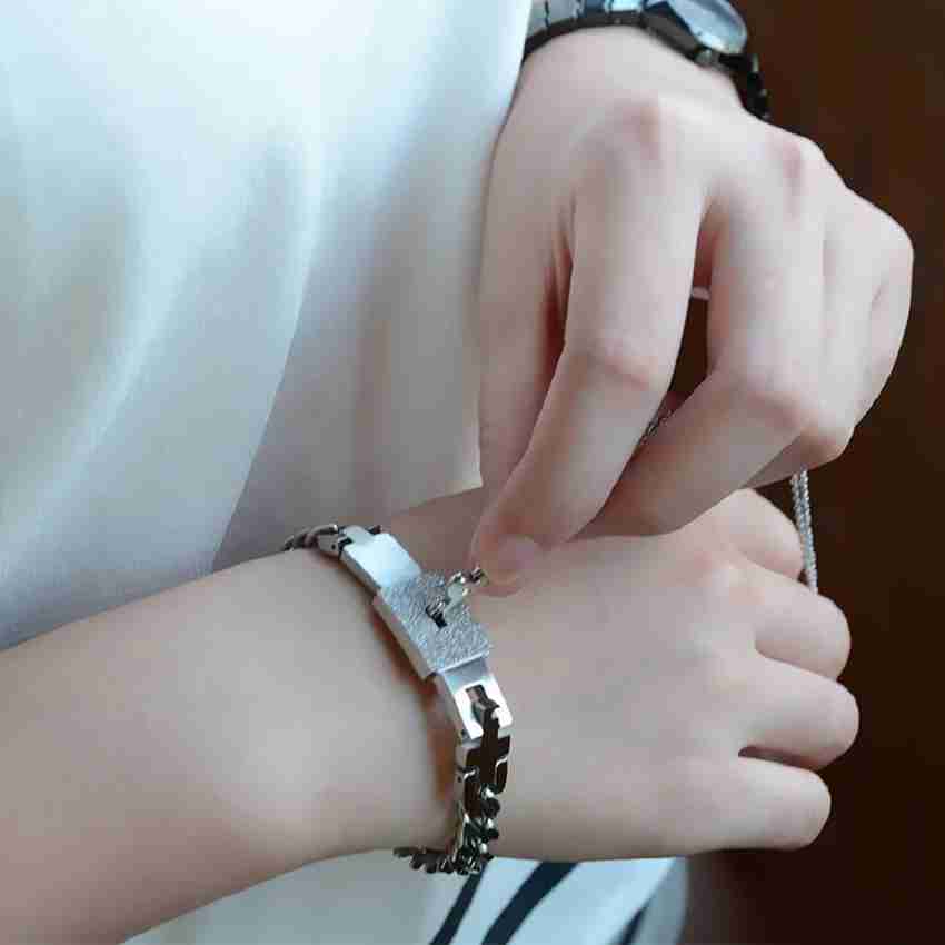 Couple bracelets lock and key deals flipkart