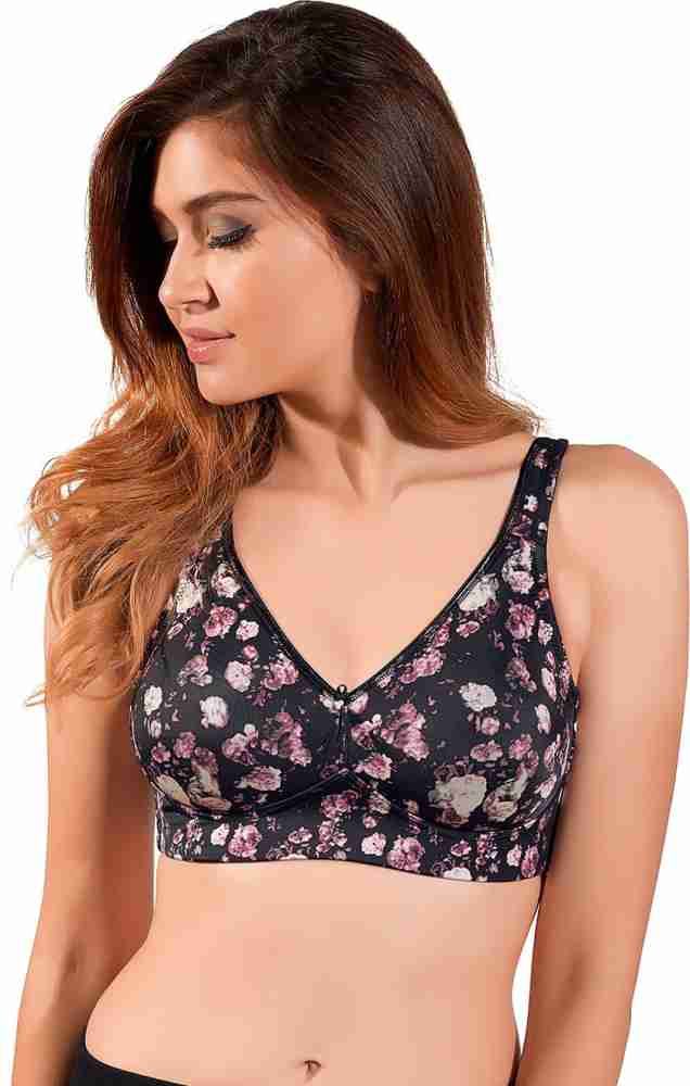 JULIET-1801 Women's Mold Non Padded Non Wired Floral Printed Cotton Sp