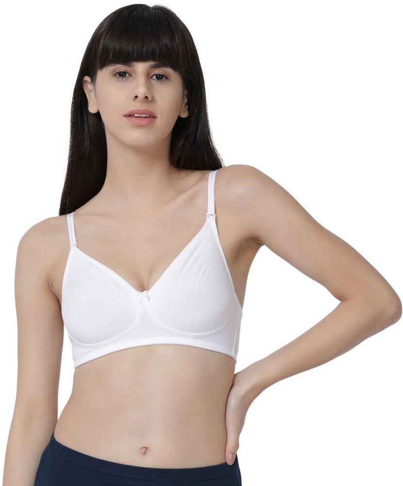 Buy Dezire Fashion Women White Cotton Blend Pack Of 3 Non-Padded Bra (34b)  Online at Best Prices in India - JioMart.
