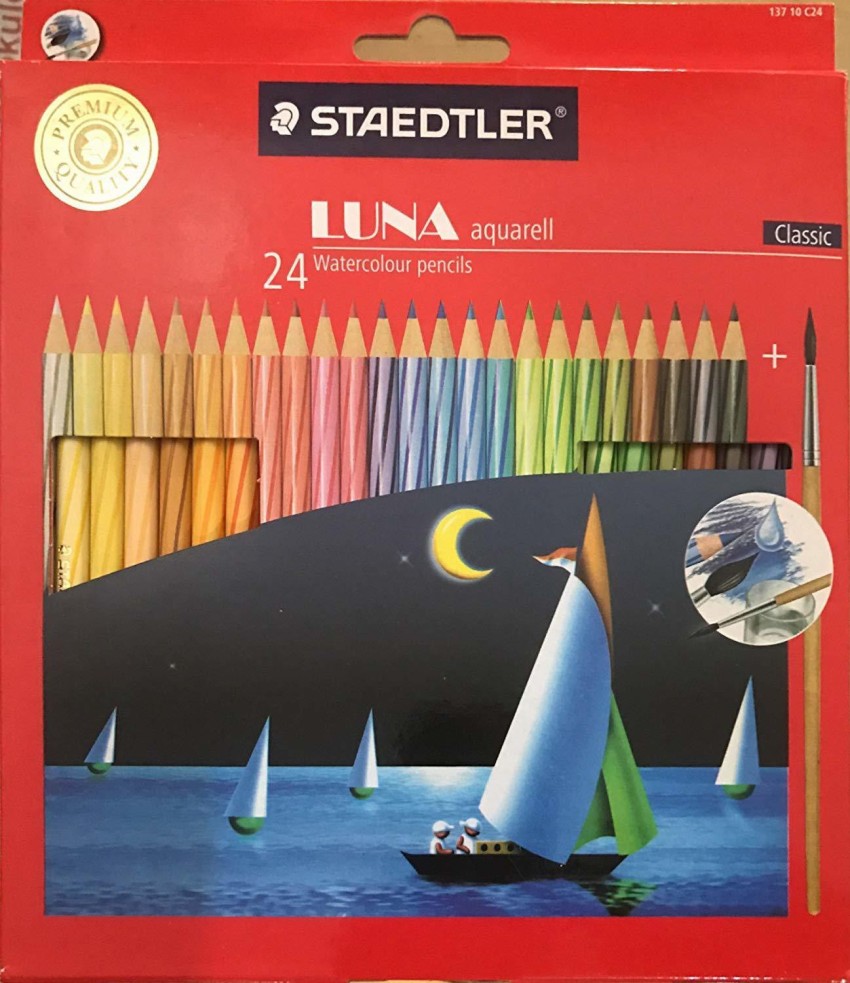 STAEDTLER Luna Classic 24 Color Water Round Shaped Color  Pencils 