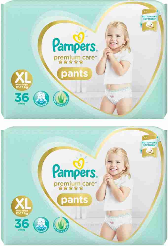 Diapers Pampers Premium Care XL 36 Pants - Softest Baby Diapers Extra Large  Size