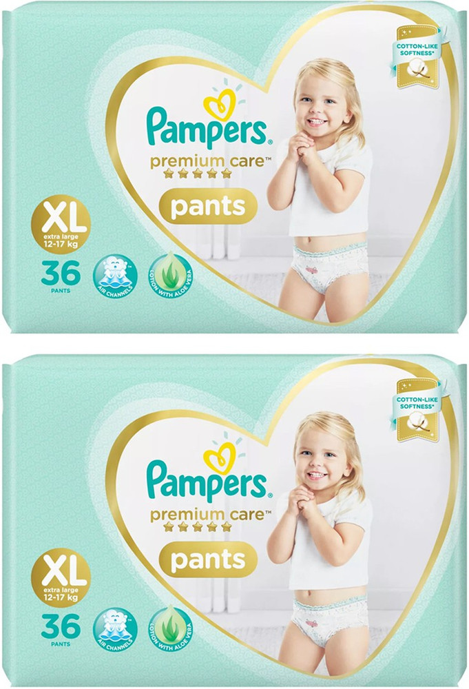 Pampers BABY PANTS SIZE EXTRA LARGE XL 36 PCS. PACK COMBO OF