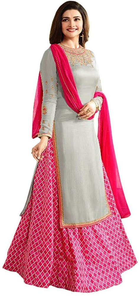 HEAVEN VILLA FASHION Poly Silk Embroidered Salwar Suit Material Price in India Buy HEAVEN VILLA FASHION Poly Silk Embroidered Salwar Suit Material online at Flipkart