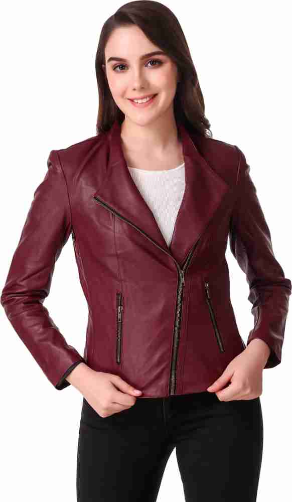 Womens jacket hot sale leather sleeves