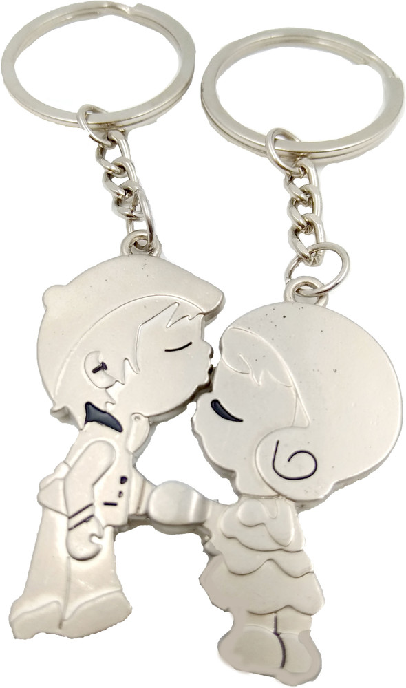 Flipkart SmartBuy Kiss Couple Metal Keychain Keyring Key Chain Price in India Buy Flipkart SmartBuy Kiss Couple Metal Keychain Keyring Key Chain online at Flipkart