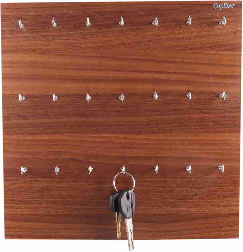 Webelkart Wooden Premium Key Chain Wall Hanging Key Holder- 21 Hooks (