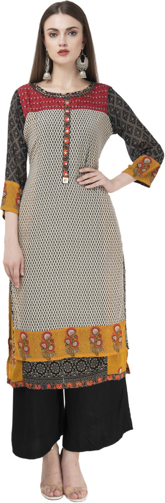 Sabhyata Women Printed Straight Kurta - Buy Sabhyata Women Printed Straight  Kurta Online at Best Prices in India | Flipkart.com