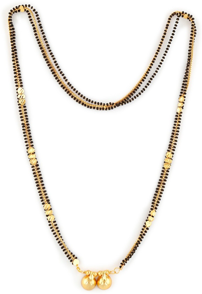 Gold black clearance beads mangalsutra