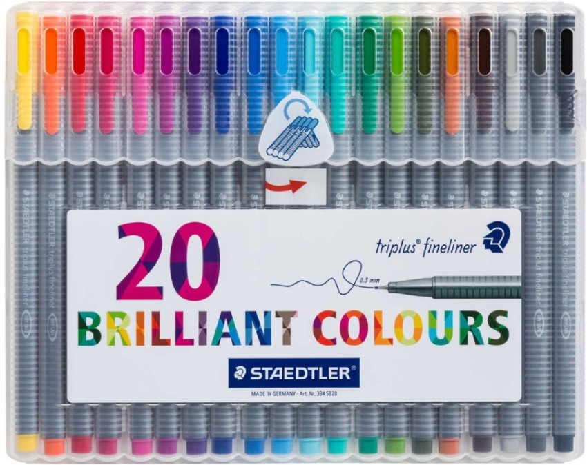 Staedtler triplus fineliner 334 stylo fin Multicolore 20 pièce(s