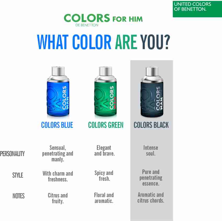 Colors man best sale black benetton precio