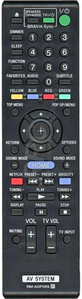 Universal remote for shop sony music system
