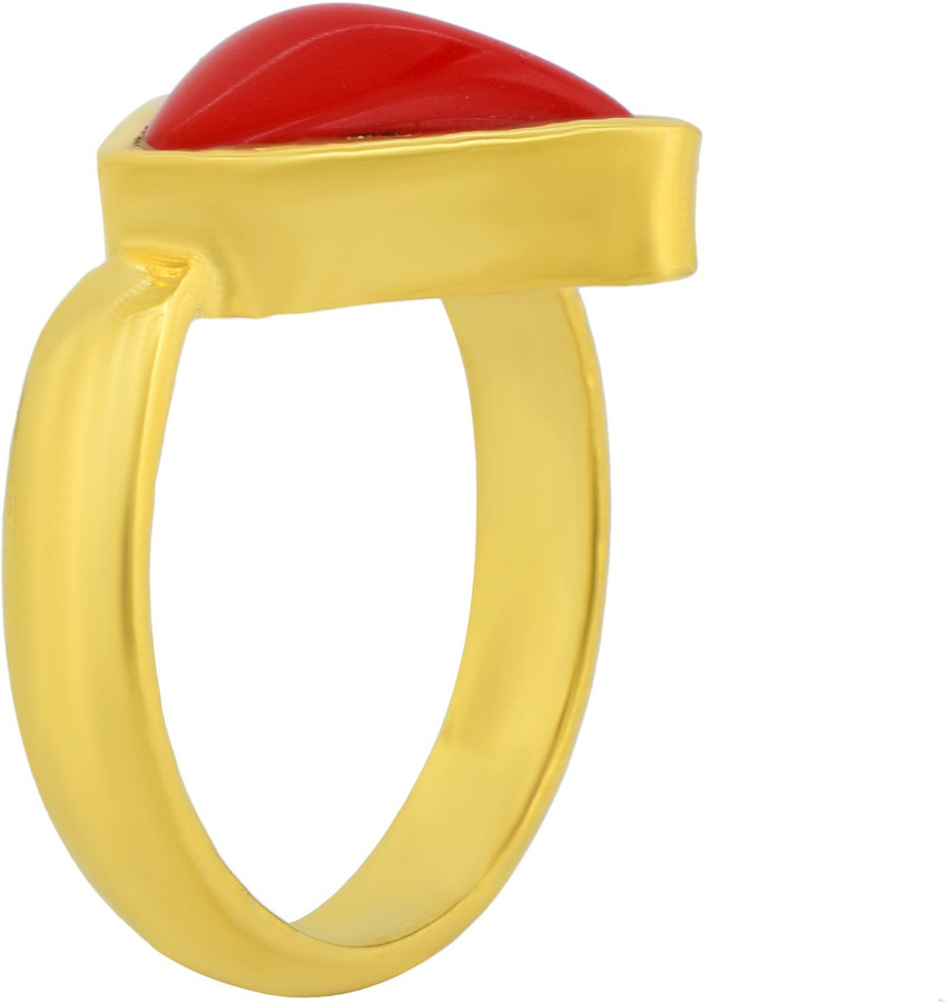 Tikona moonga in deals gold ring image
