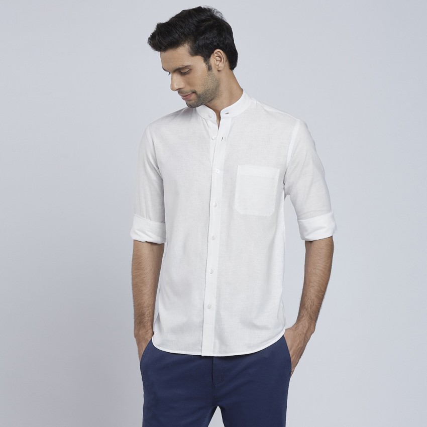 Raymond white hot sale shirt