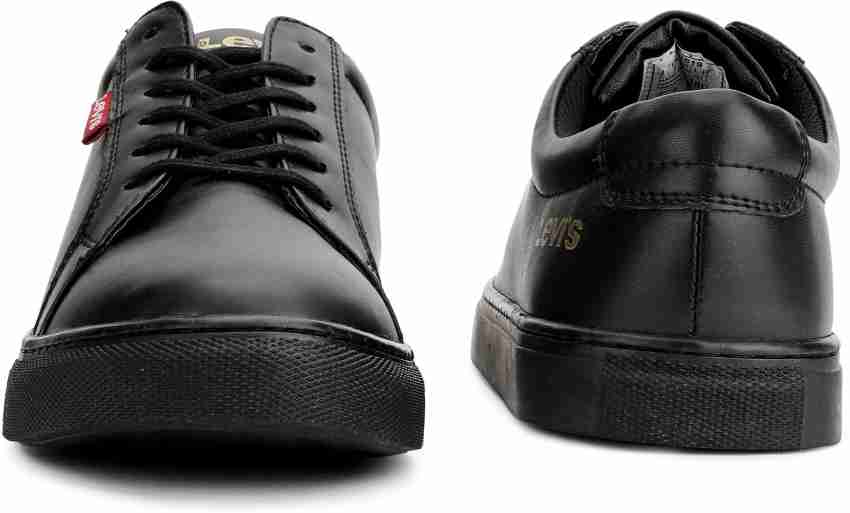 Mens black levi deals shoes