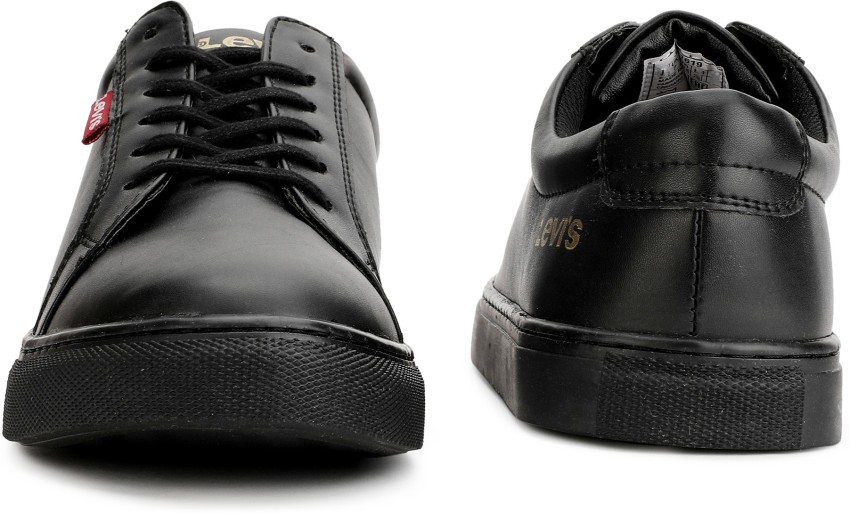 Levi's black leather outlet shoes