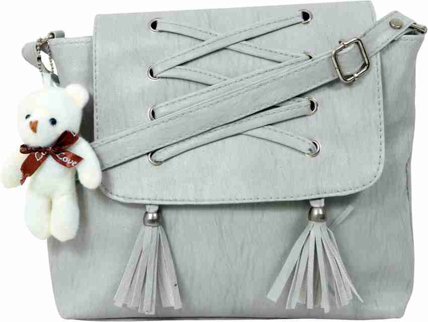 Beets Collection Grey Sling Bag Girls Women Shoulder Sling Bags one side For College side bags Silver Price in India Flipkart