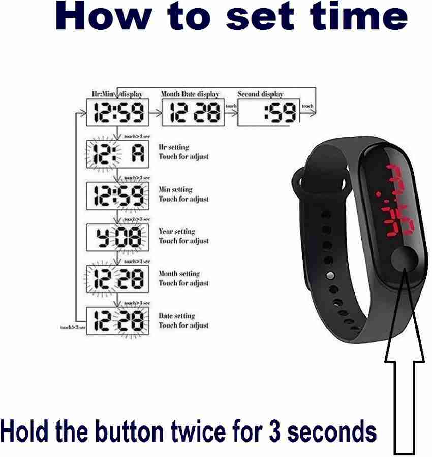 How to set time on shop led bracelet watch