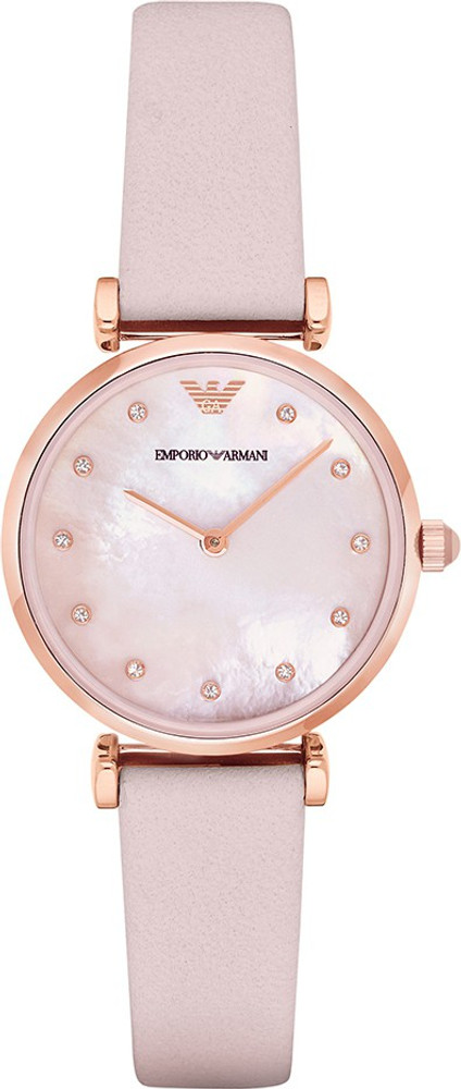 Armani watch hot sale women's leather strap