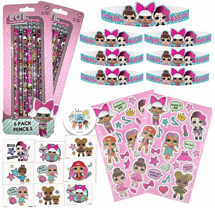 LOL Surprise Birthday Party Favors Pack 12 Guests With Pencils