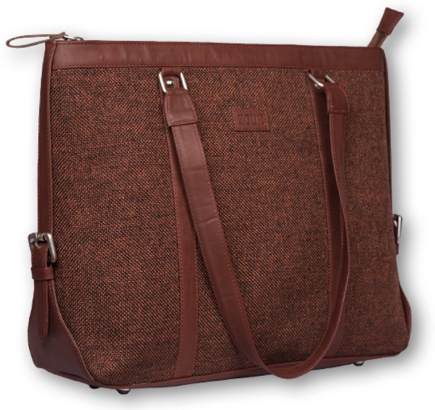 Flipkart.com | Zouk Brown Metal Office Bag Shoulder Bag - Shoulder Bag