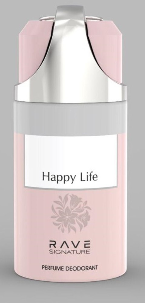 RAVE HAPPY LIFE 250ml Deodorant Spray - For Men & Women - Price in India,  Buy RAVE HAPPY LIFE 250ml Deodorant Spray - For Men & Women Online In  India, Reviews 