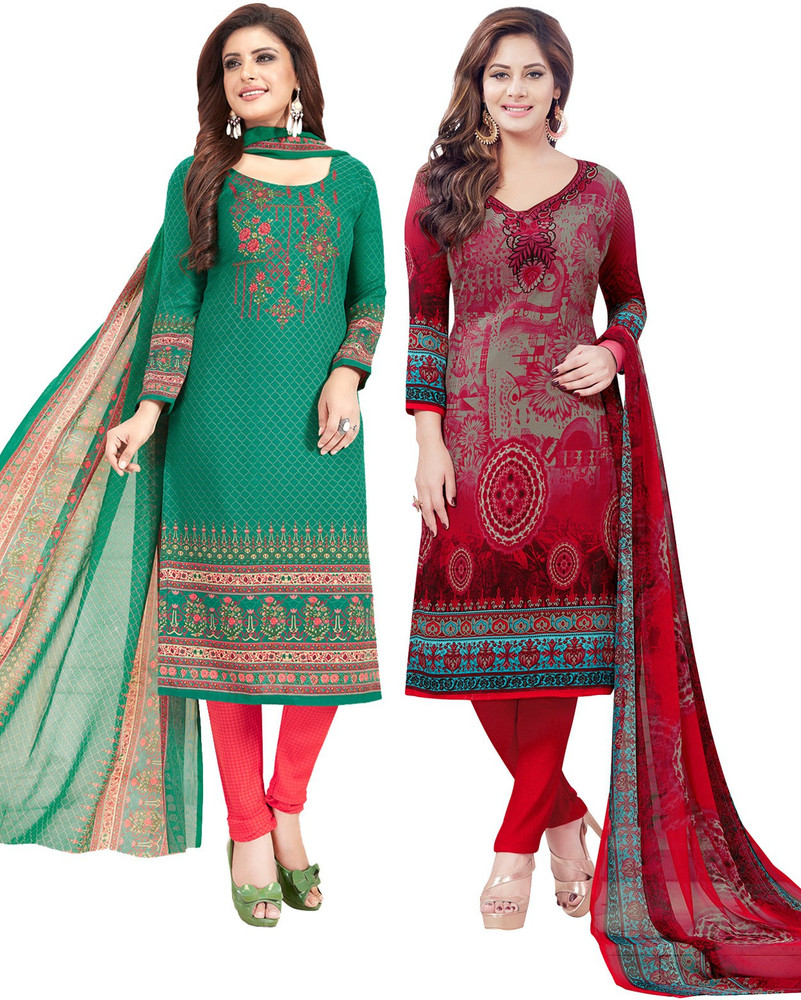 Salwar Studio Polyester Solid, Printed Kurta u0026 Churidar Material Price in  India - Buy Salwar Studio Polyester Solid, Printed Kurta u0026 Churidar Material  online at Flipkart.com