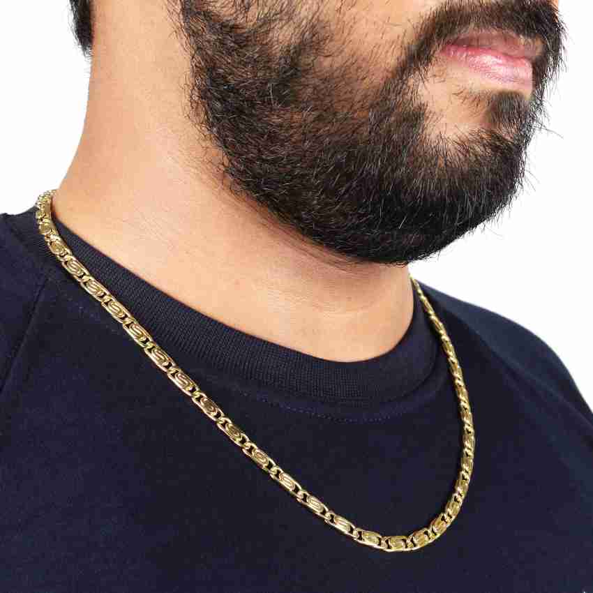 Fashion Frill Golden Chain For Boys Stylish Neck Chain Mens Jewellery Gold  Chain For Men Boys Gold-plated Plated Brass Chain Price in India - Buy  Fashion Frill Golden Chain For Boys Stylish