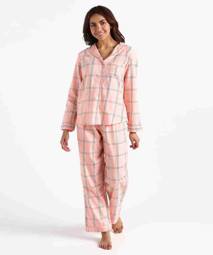 MARKS & SPENCER Women Checkered Pink Top & Pyjama Set Price in India - Buy  MARKS & SPENCER Women Checkered Pink Top & Pyjama Set at  Top & Pyjama  Set
