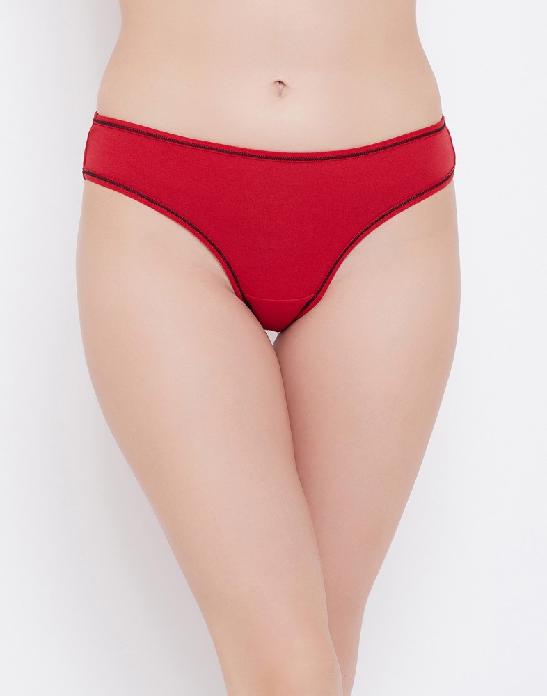 Clovia Women Bikini Red Panty - Buy Clovia Women Bikini Red Panty Online at  Best Prices in India