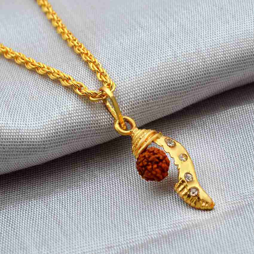 Rudraksha pendant online in gold
