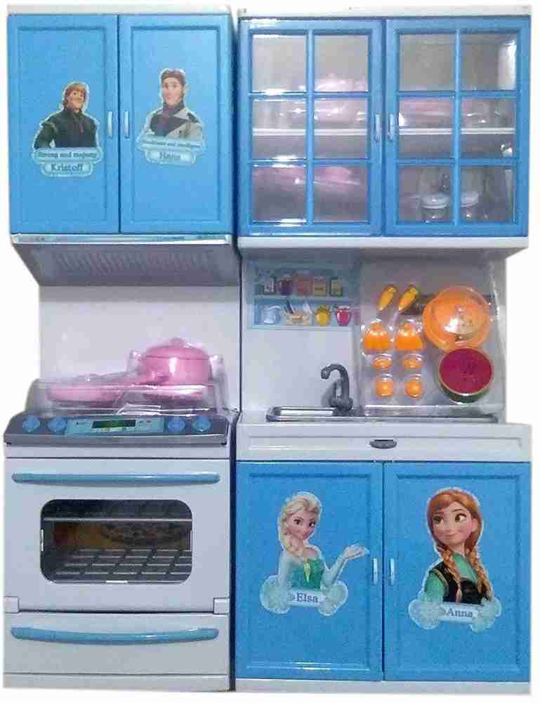 Tabu Beautiful Frozen Modern Kitchen Set for Girls Blue
