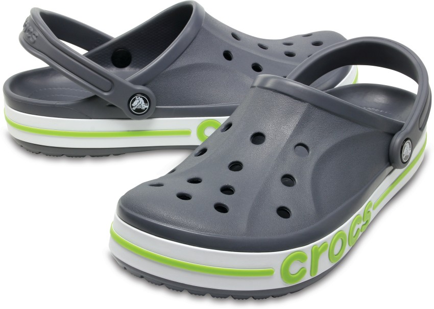 Grey and best sale green crocs