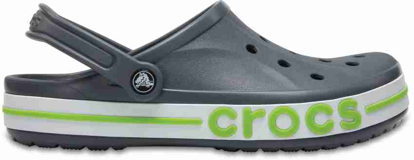 Grey and shop green crocs