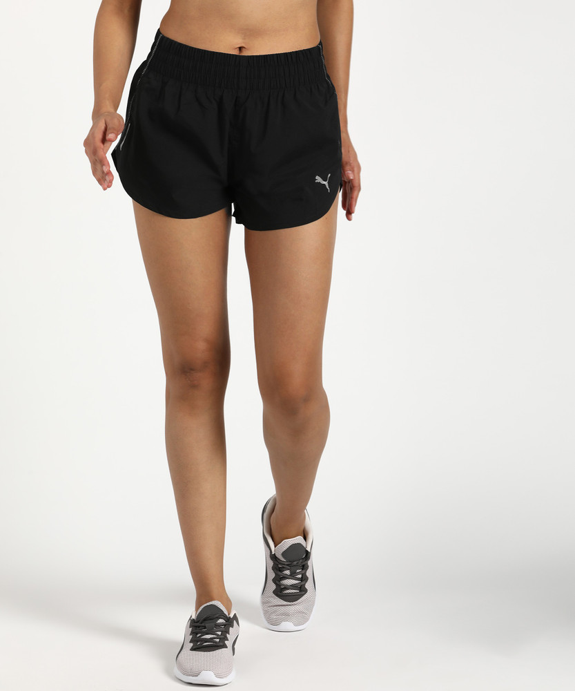 PUMA Solid Women Black Sports Shorts Buy PUMA Solid Women Black