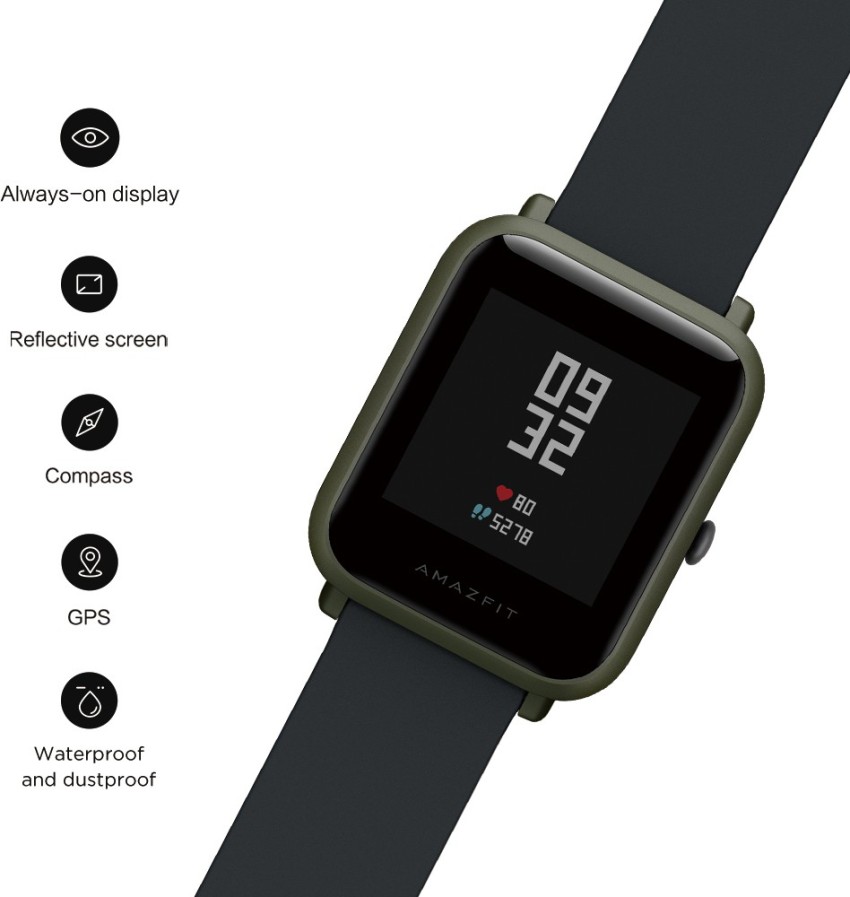 Huami amazfit bip kokoda cheap green smartwatch