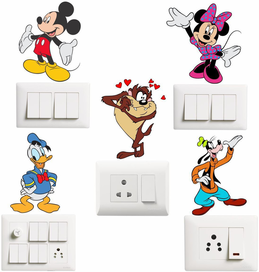 Decoration Stickers 9 cm Mickey Mouse Cartoon Characters Self
