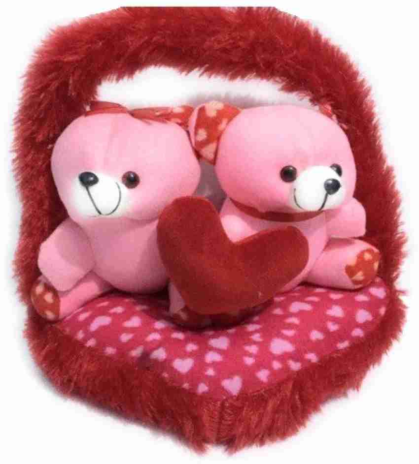 THE MODERN TREND COUPLE TEDDY BEAR / PINK & RED / 32 CM - 32 cm - COUPLE  TEDDY BEAR / PINK & RED / 32 CM . Buy Teddy bear toys