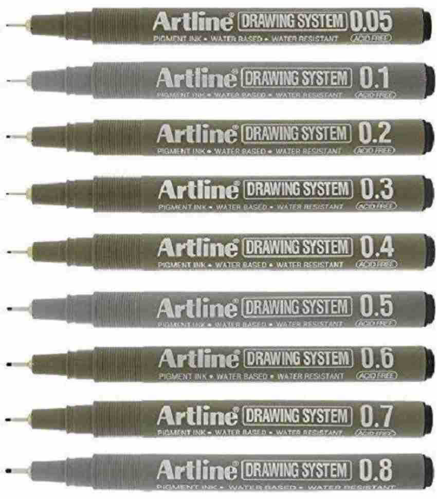 Artline DRAWING PEN LOOSE 0.5-0.8 MM FOR ARTISTS Fineliner Pen - Buy  Artline DRAWING PEN LOOSE 0.5-0.8 MM FOR ARTISTS Fineliner Pen - Fineliner  Pen Online at Best Prices in India Only at