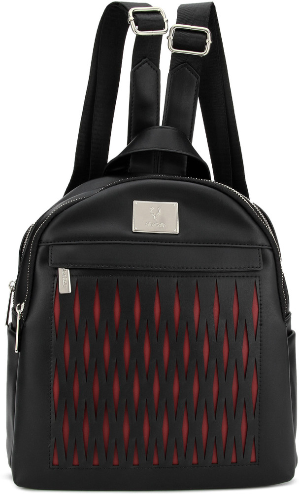 Allen Solly Backpack In BLACK RED Color 2.5 L Backpack BLACK RED