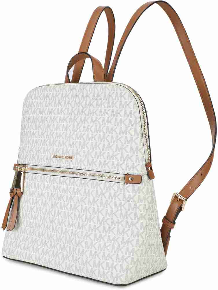 MICHAEL KORS Rhea Medium Backpack - Signature Brown - 30H6GEZB2V-200 10 L Laptop  Backpack Brown - Price in India