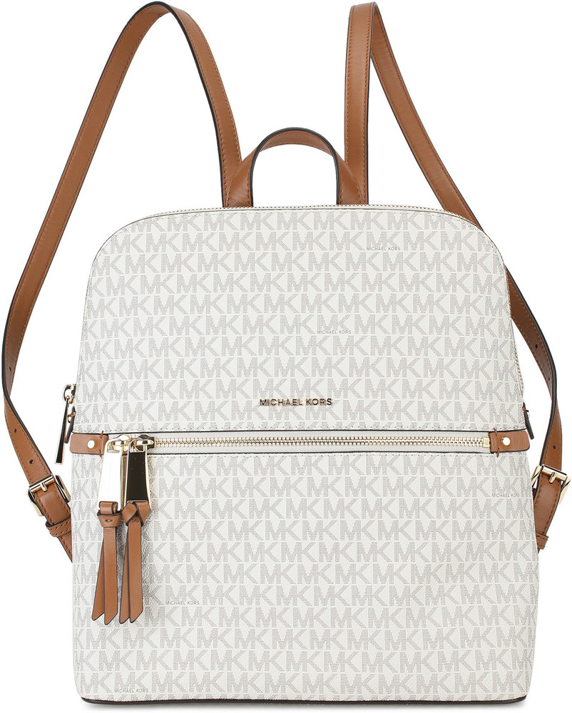 MICHAEL KORS RHEA ZIP 2.5 L Backpack VANILLA Price in India Flipkart