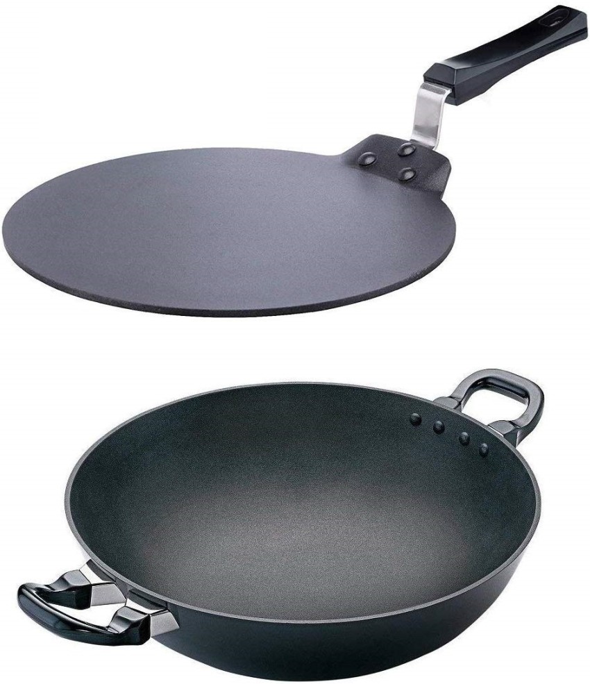 Cast Iron Cookware set - Kadai [2.5L] + Skillet [1.5L] + Cast Iron Dosa  Tawa [10Inch]