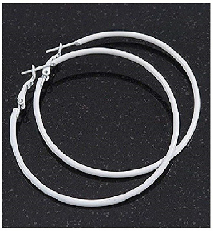 Details more than 162 white plastic hoop earrings latest seven.edu.vn