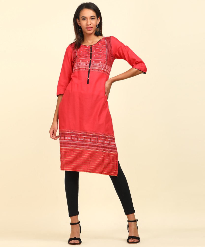 Aurelia Women Printed Straight Kurta Buy Aurelia Women Printed