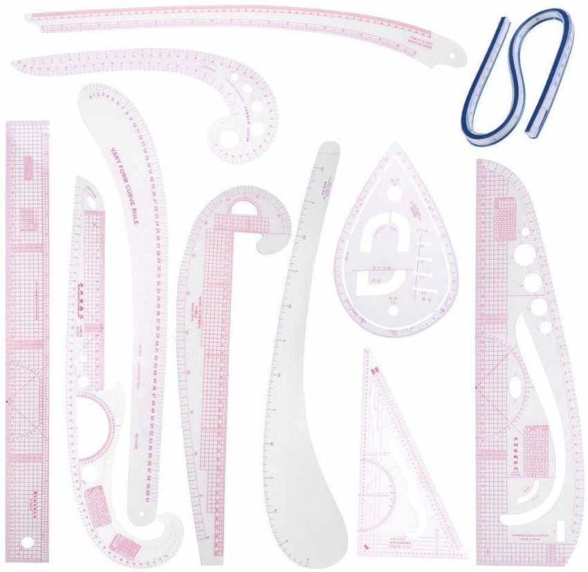 Neelkanth 11pcs/Set Metric Styling Ruler Curve Arm Sleeve Yardstick Cutting  Rulers Sewing Kit Price in India - Buy Neelkanth 11pcs/Set Metric Styling Ruler  Curve Arm Sleeve Yardstick Cutting Rulers Sewing Kit online