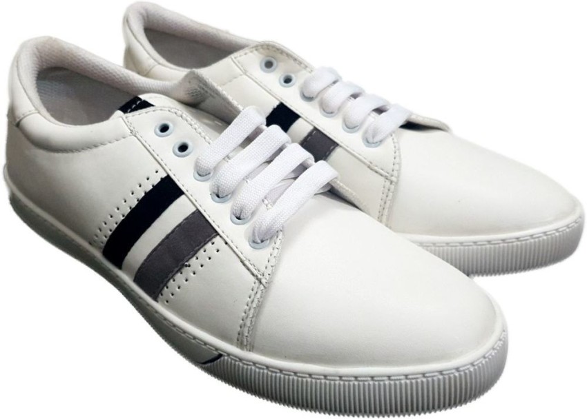 White shoes with black hotsell stripes india