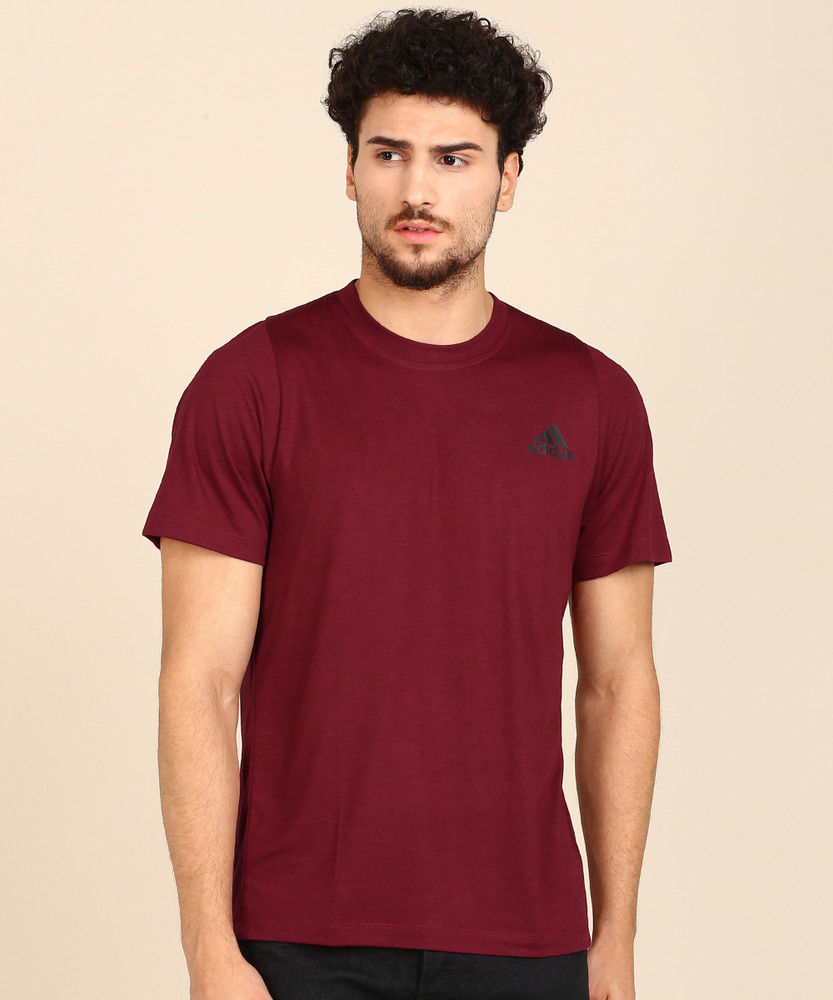 adidas t shirt maroon