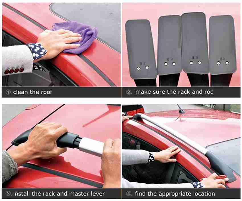 VOCADO Exclusive Car Stylish Drill free Roof Rails Black Silver For Maruti Zen Estilo Car Beading Roll For Bumper Grill and Garnish Cover Window Price in India Buy VOCADO Exclusive