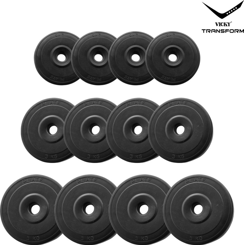 Vicky Transform 40 kg PVC 40 Kg Curl And Straight Rod Super Deluxe