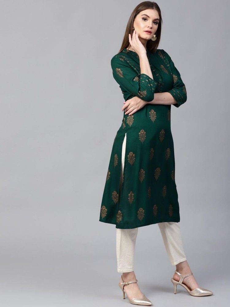 Green sale kurti flipkart